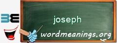 WordMeaning blackboard for joseph